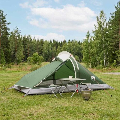 Backpacking Tent 4-persoons Groen 185T Polyester met PU Coating 1
