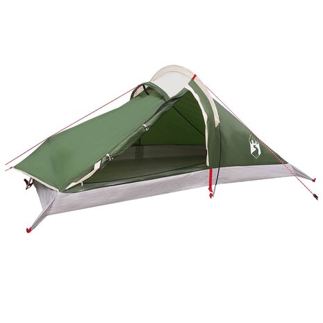 Backpacking Tent 4-persoons Groen 185T Polyester met PU Coating 2