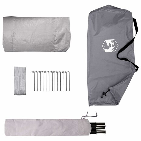 Backpacking Tent 4-persoons Grijs en Oranje 9