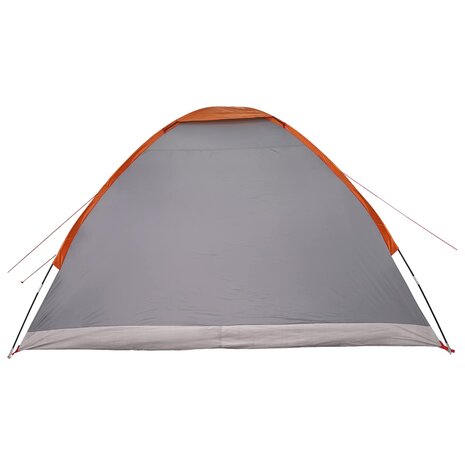 Kamperen tent 4-persoons Grijs en Oranje Polyester en staal 7