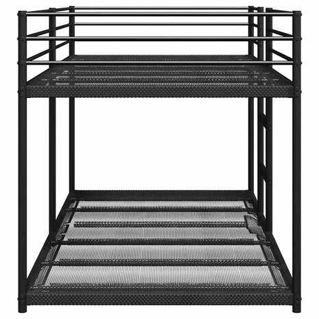 Stapelbed zonder matras 107x203 cm staal zwart 6
