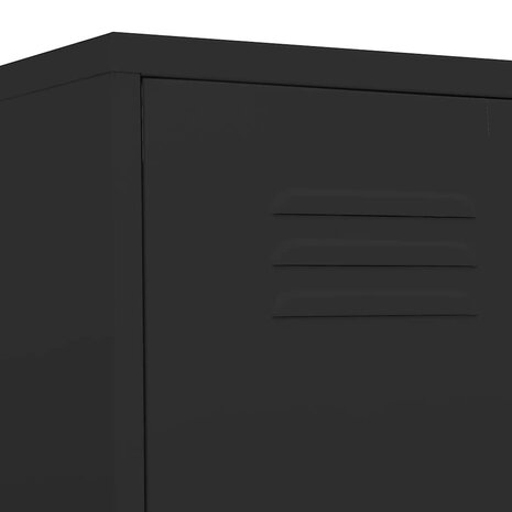 Lockerkast 35x46x180 cm staal zwart 7