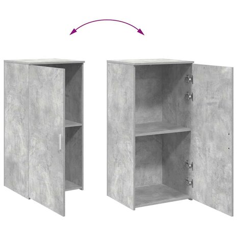 Opbergkast 50x45x103,5 cm bewerkt hout betongrijs 7