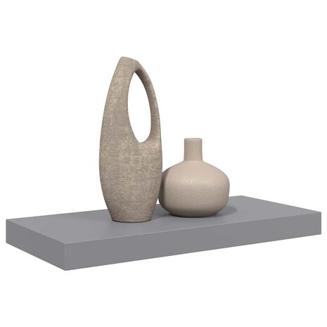 Wandschap zwevend 50x23,5x3,8 cm MDF grijs 5