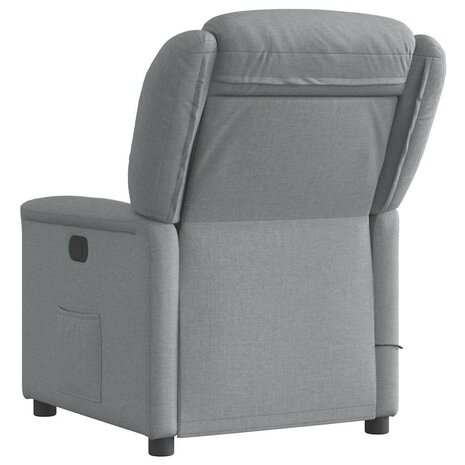 Massagestoel verstelbaar stof lichtgrijs 5