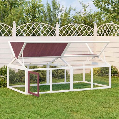 Dierenren 200x112,5x74 cm massief grenenhout mokkakleurig 1