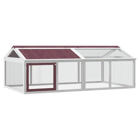 Dierenren 200x112,5x74 cm massief grenenhout mokkakleurig 2