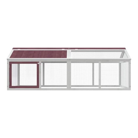 Dierenren 200x112,5x74 cm massief grenenhout mokkakleurig 3