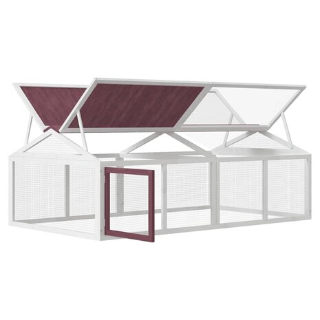 Dierenren 200x112,5x74 cm massief grenenhout mokkakleurig 4