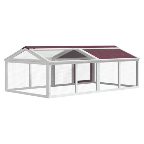 Dierenren 200x112,5x74 cm massief grenenhout mokkakleurig 6
