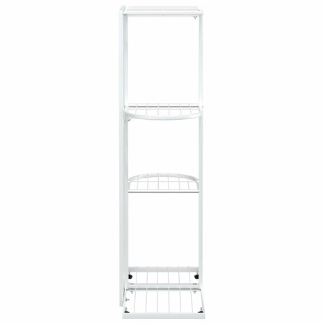 Bloemenstandaard met 4 lagen 43x22x76 cm metaal wit 6