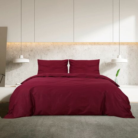 Dekbedovertrekset lichtgewicht 135x200 cm microvezel bordeaux 3