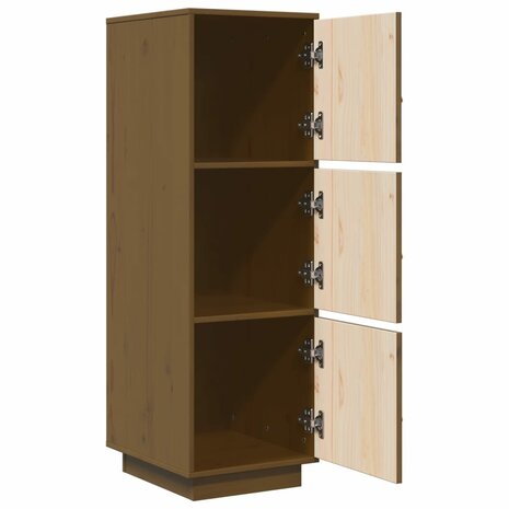 Hoge kast 34x40x108,5 cm massief grenenhout honingbruin 6