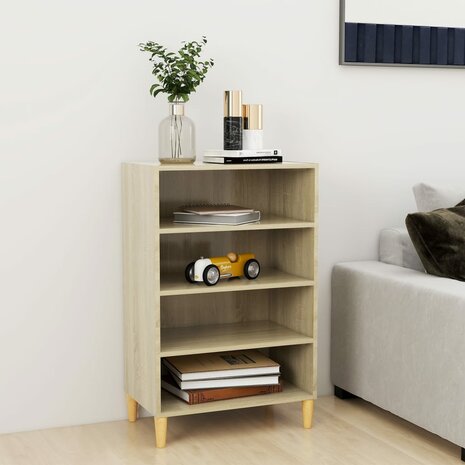 Dressoir 57x35x90 cm bewerkt hout sonoma eikenkleurig 1