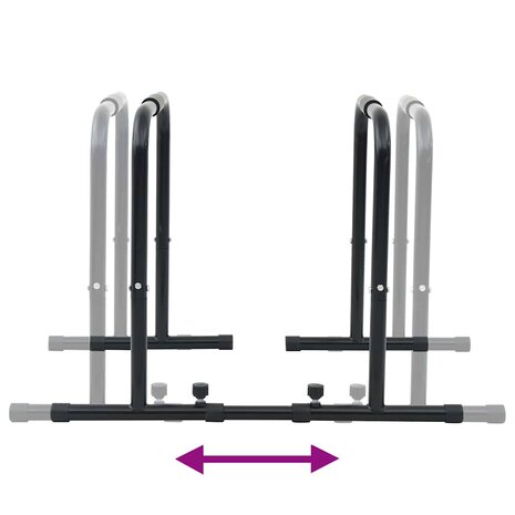 Dip Bar Zwart 116 x 66 x 74,5 cm Gepoedercoat staal 7