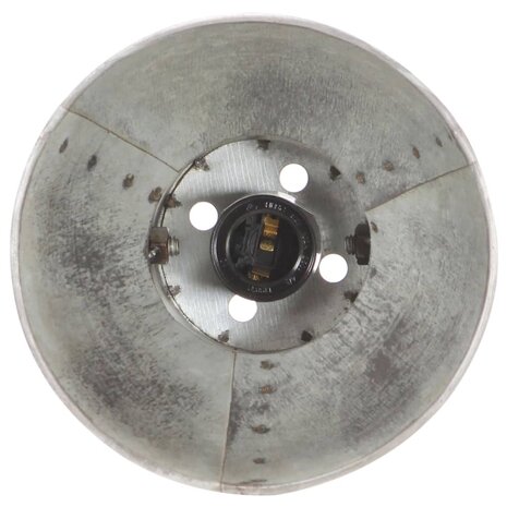 Bureaulamp industrieel rond E27 58x18x90 cm zilverkleurig 5