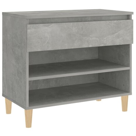 Schoenenkast 70x36x60 cm bewerkt hout betongrijs 2