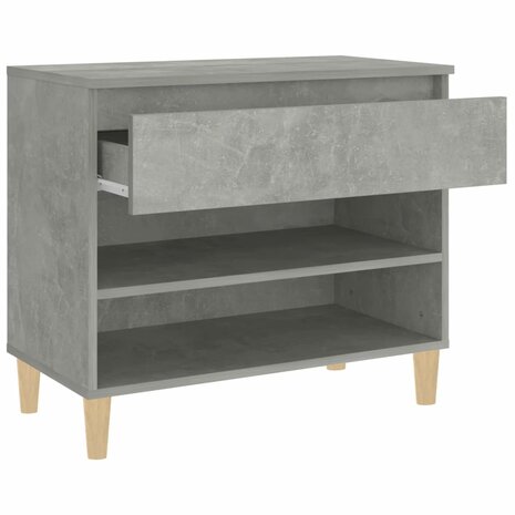 Schoenenkast 70x36x60 cm bewerkt hout betongrijs 7