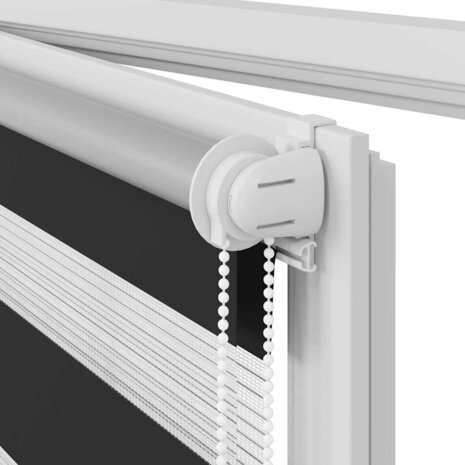 Duo Rolgordijn 40x100 cm stofbreedte 36,7 cm zwart 9