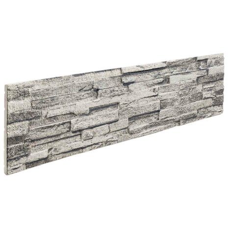 Wandpanelen 10 st 100 x 25 cm Lichtgrijs EPS-schuim 2