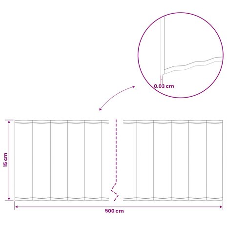 Gazonrand 5 m x 15 cm Gegalvaniseerd staal zilver 7