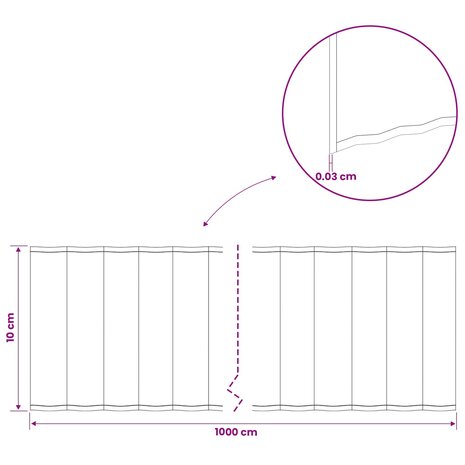Gazonrand 10 m x 10 cm Gegalvaniseerd staal zilver 7