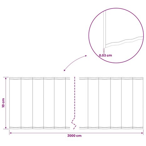 Gazonrand 20 m x 10 cm Gegalvaniseerd staal zilver 7