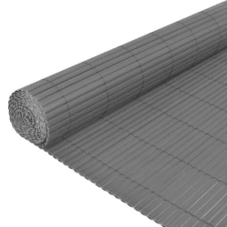 Tuinafscheiding dubbelzijdig 110x500 cm grijs 3