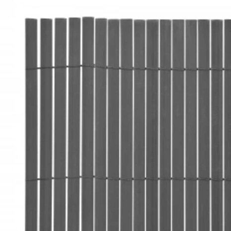 Tuinafscheiding dubbelzijdig 110x500 cm grijs 5