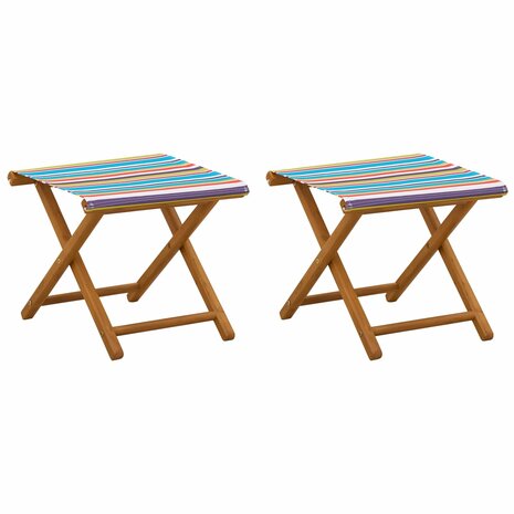 Ligstoel 2 pcs massief eucalyptushout Meerkleurig 2