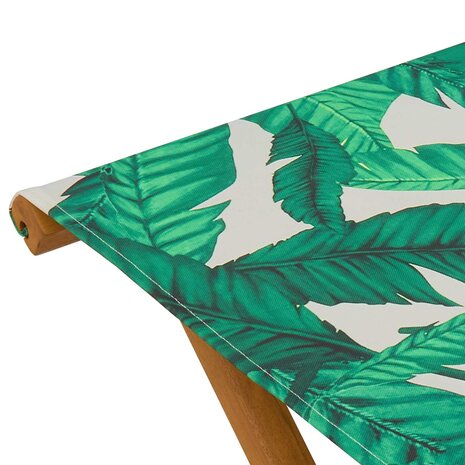 Ligstoel 2 pcs massief eucalyptushout Bladpatroon 5