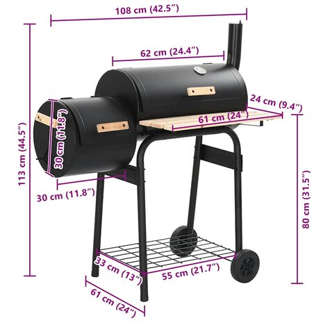 Rookbarbecue houtskool 9