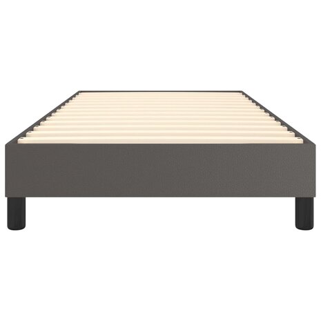 Boxspring bed kunstleer grijs 100x200 cm 5