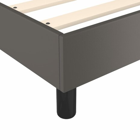 Boxspring bed kunstleer grijs 100x200 cm 7