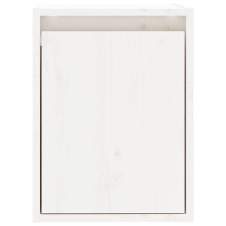 Wandkast 30x30x40 cm massief grenenhout wit 4