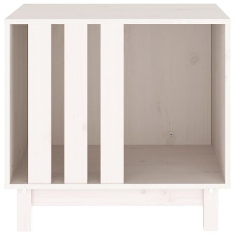 Hondenhok 60x45x57 cm massief grenenhout wit 4