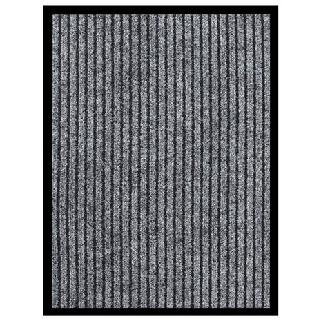 Deurmat 40x60 cm gestreept grijs 1