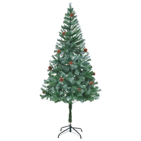 Kunstkerstboom met dennenappels 180 cm 1