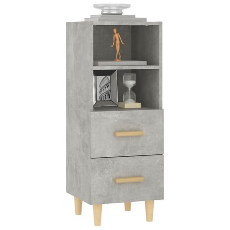 Dressoir 34,5x34x90 cm bewerkt hout betongrijs 4