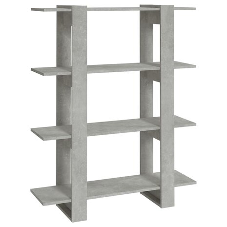 Boekenkast/kamerscherm 100x30x123,5 cm betongrijs 2
