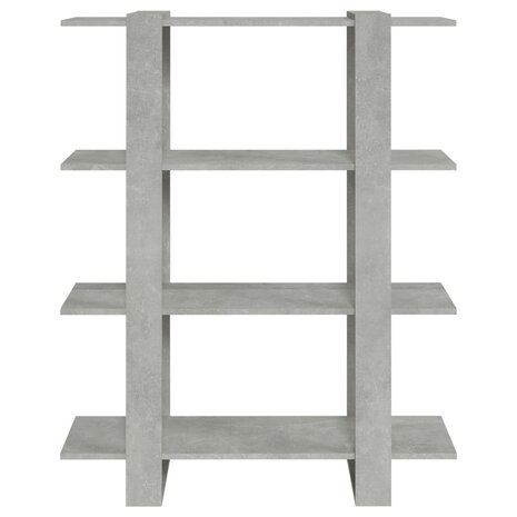 Boekenkast/kamerscherm 100x30x123,5 cm betongrijs 3