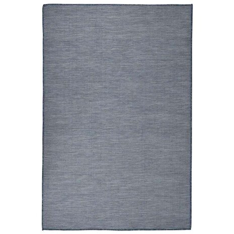 Buitenkleed platgeweven 120x170 cm blauw 1