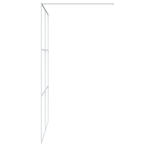 Inloopdouchewand 140x195 cm transparant ESG-glas wit 4
