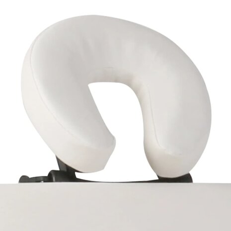 Inklapbare massagetafel 4 zones met houten frame (creme) 4
