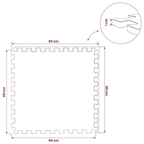 Vloermatten 6 st 2,16 ㎡ EVA-schuim houtnerfprint 9