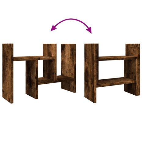 Bureau organiser 34,5x15,5x35,5 cm hout gerookt eikenkleurig 9