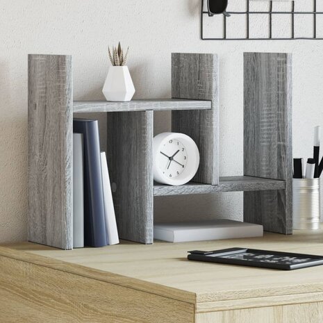 Bureau organiser 34,5x15,5x35,5 cm bewerkt hout grijs sonoma 1