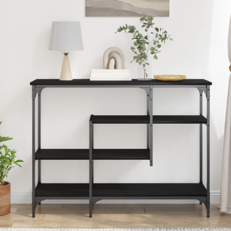 Wandtafel Zwart eiken 100 x 35 x 75 cm 4