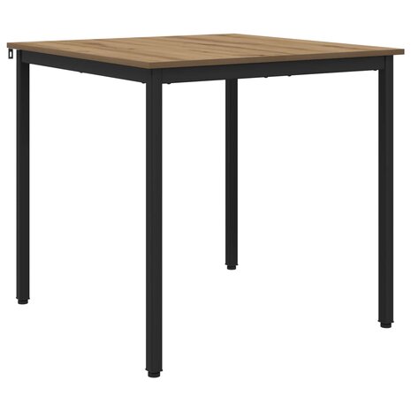 Eettafels 80 x 80 x 75 cm Bewerkt hout Artisanaal eiken 2