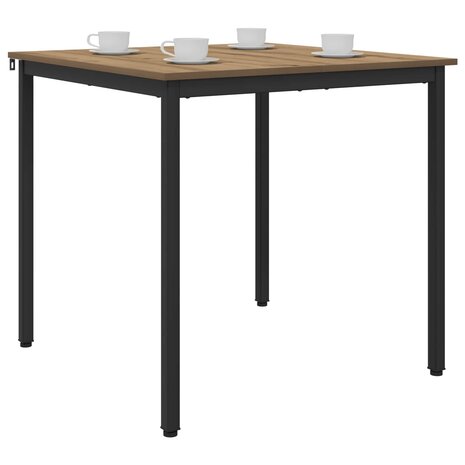 Eettafels 80 x 80 x 75 cm Bewerkt hout Artisanaal eiken 3